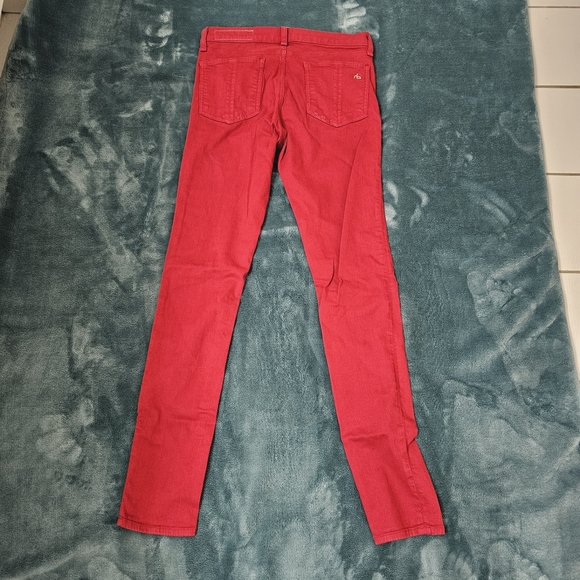 Rag and Bone Skinny High Rise, Red, Sz 28 - Picture 7 of 7